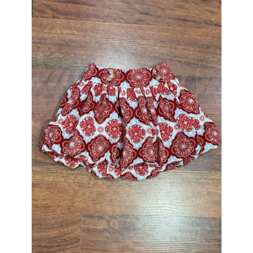 Kate Quinn - Red and White Floral Bubble Skirt